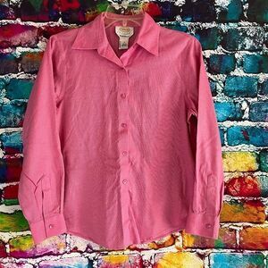 Talbots Petite Wrinkle Resistant Button Front Shirt Top Blouse Size 4P